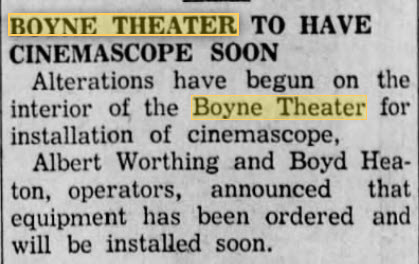 Boyne Cinema - 07 Feb 1955 Article On Scope (newer photo)